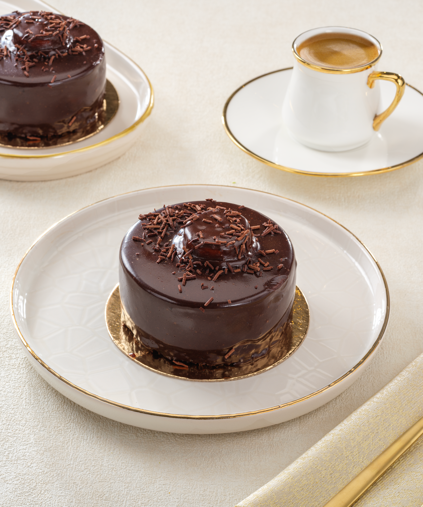 Banana Cake with Dark Ganache